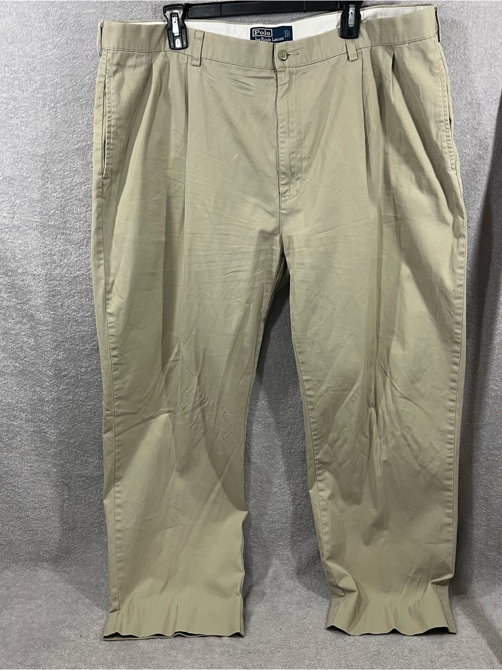 Vtg Polo Ralph Lauren Hammond Pleated Khaki Chino Pants Tan Mens 42x30